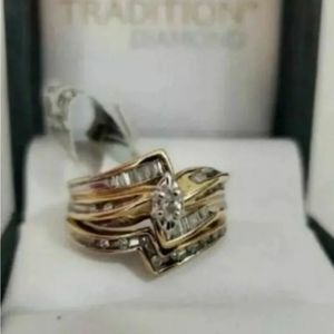 NWT 10k Diamond Bridal Ring Set!